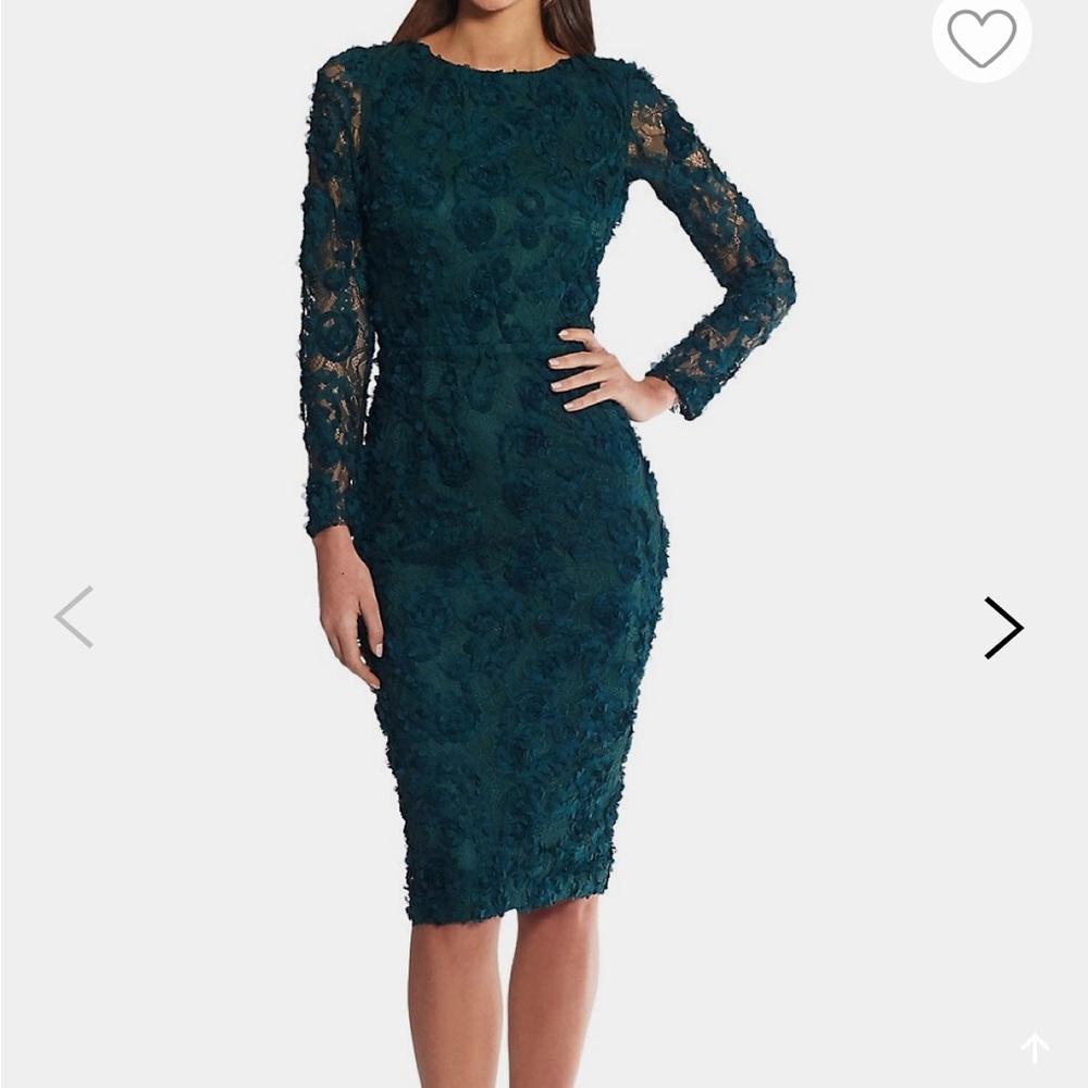 Size 10 Dress, Dark Green Lace Sheath.  New with tags.  Brand name: Xscape.